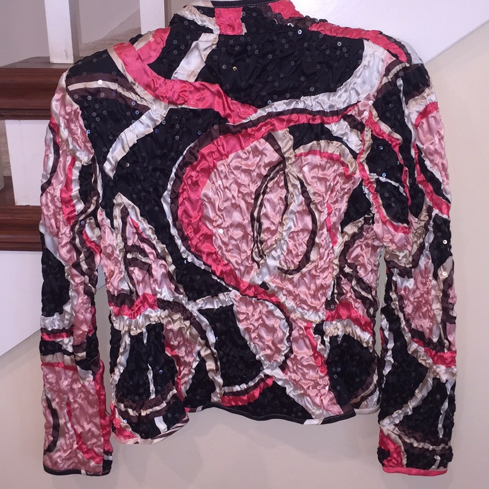 Msk Patterned Cocktail Blouse/ Jacket - image 3
